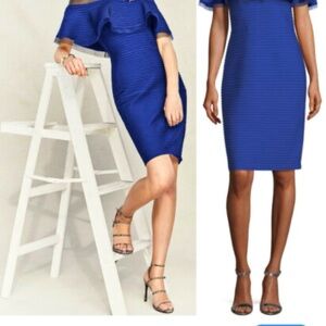 Marciano Bandage Off-Shoulder Blue Dress Small